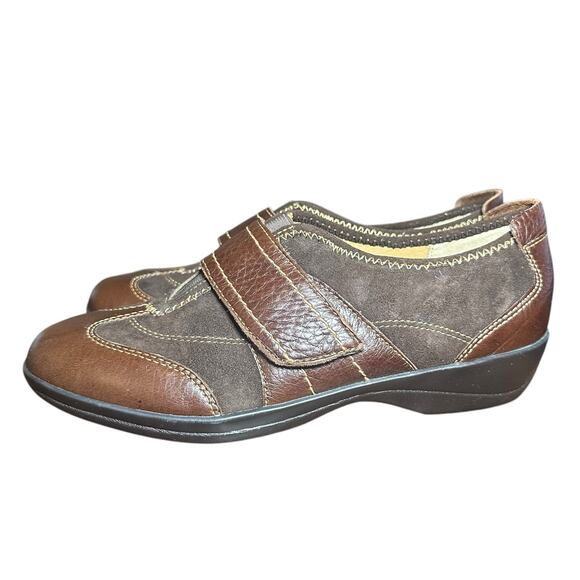 Softspots Aeryn Slip-On Shoes 7.5 Narrow Brown Leather Suede Comfort Casual - Picture 6 of 11